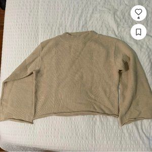 cropped boxy knit sweater